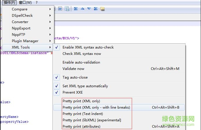 notepad xml tools(��ʽ�����)����